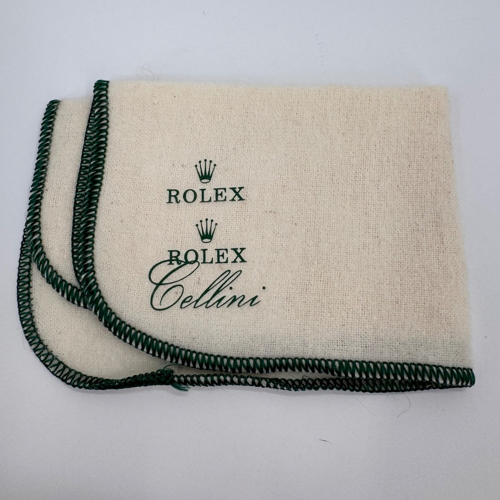 Genuine Rolex Cellini Watch Cleaning Polishing Cloth Cream Green Logo Accessory
